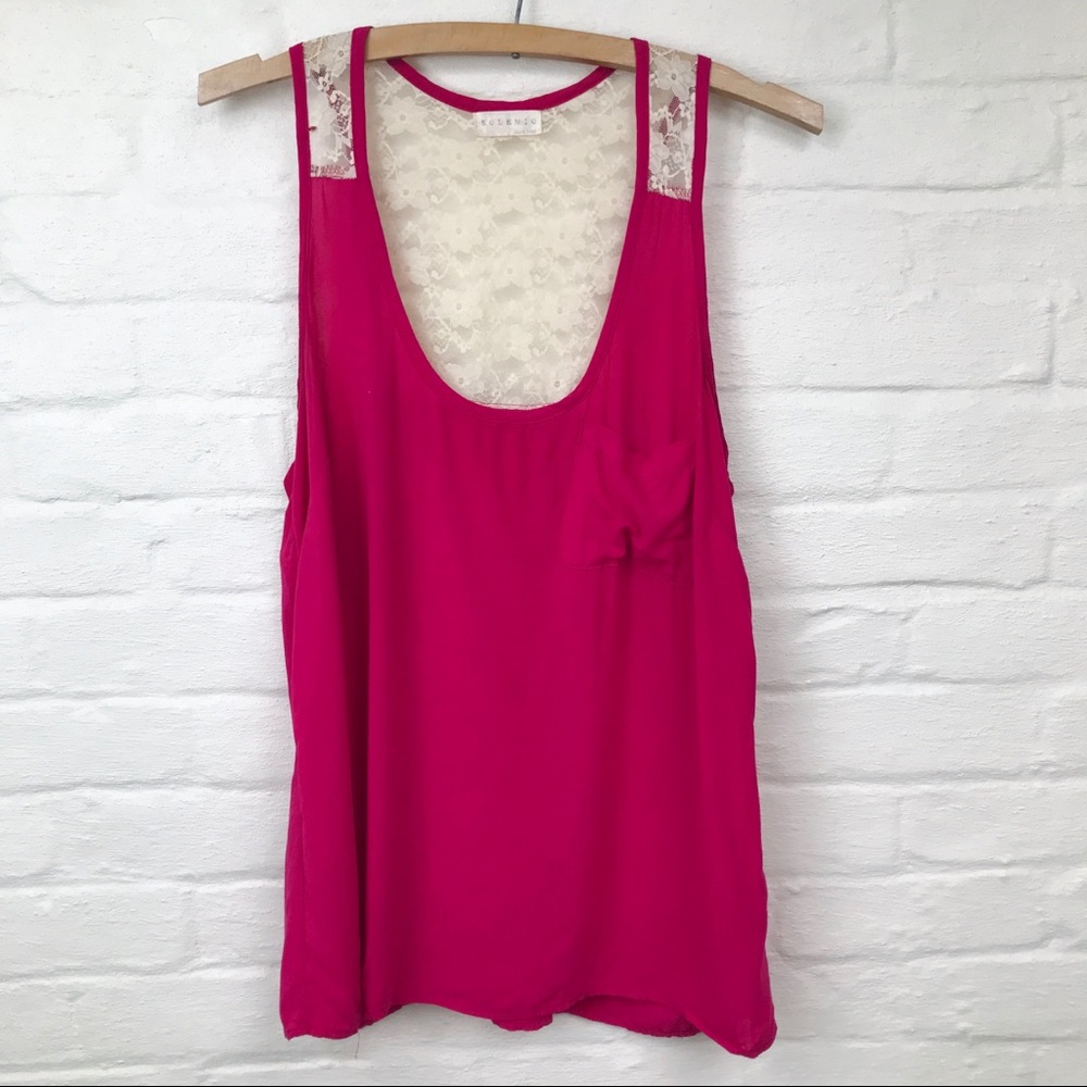 3/$15 😍 Solemio lace racerback tank M